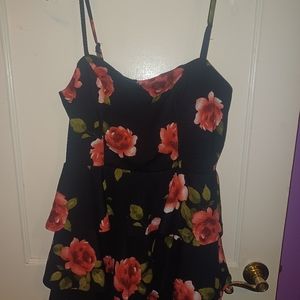Xl flower ruffle dress short